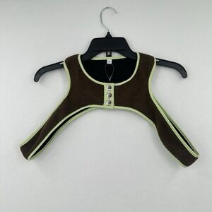 KkCo Pacific Polar Fleece Harness Brown Size XS Cool Indie NYC LA Club Gorpcore